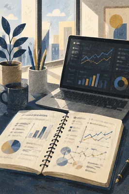 Business Plan Notebook With Financial Charts