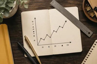 Business Plan Notebook with Growth Charts