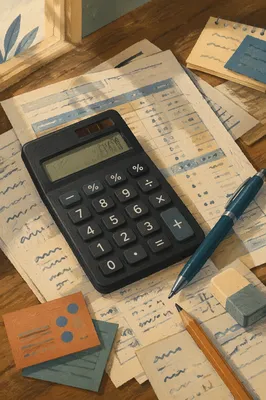 Calculator on Financial Documents Workspace