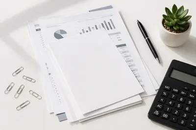 Clean Accounting Desk With Calculator