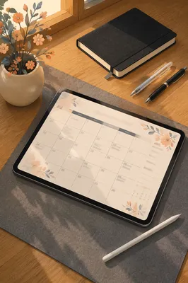 Warm Desk Calendar Planner for Business Scheduling