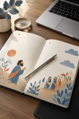 Open Weekly Planner on Office Desk
