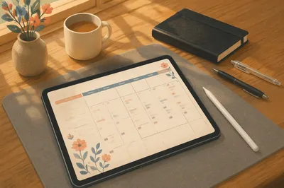 Open Calendar Planner on Warm Business Desk