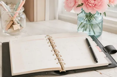 Open Calendar Planner on Bright Desk