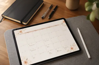 Organized Business Desk Calendar Planner