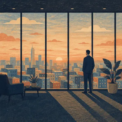 Sunset City View from Executive Office