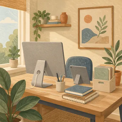 Clean Desk Home Office Workspace