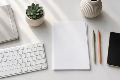 Clean Desk Policy Organized Workspace Flat Lay