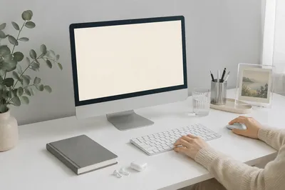 Minimal Clean Desk Policy Workspace Scene