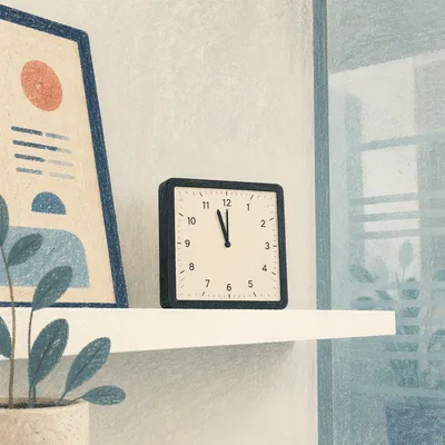 Minimal Office Clock for Time Management