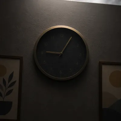 Shadowed Office Clock for Time Management