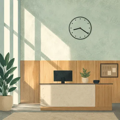 Modern Office Wall Clock Time Management