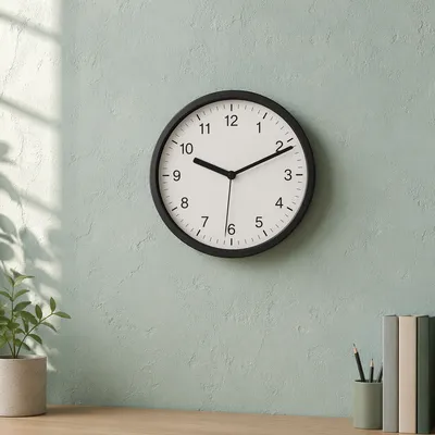 Mint Green Office Clock for Time Management