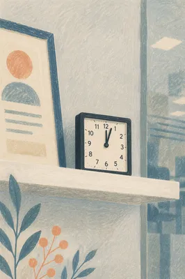 Minimal Office Clock for Time Management
