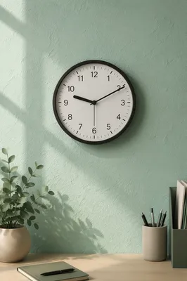 Mint Office Wall Clock for Time Management