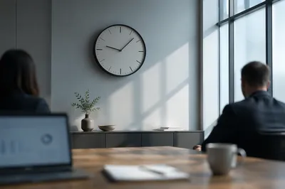 Minimalist Office Clock for Time Management