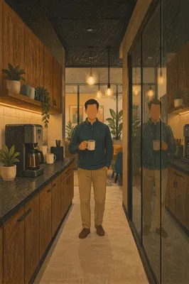 Modern Office Coffee Break Room