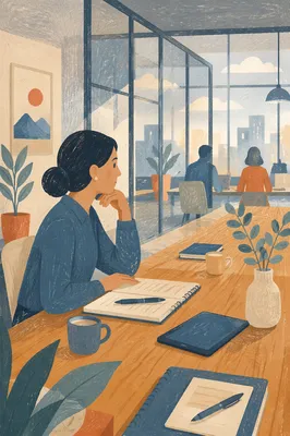 Modern Glass Conference Room Office Scene