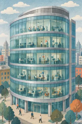Modern Glass Office Tower Exterior