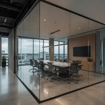 Modern Glass Wall Conference Room