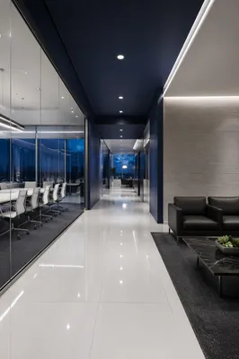 Modern Glass Conference Room Interior