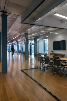 Modern Glass Wall Office Conference Room