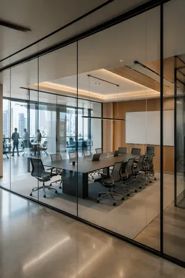 Modern Glass Wall Conference Room