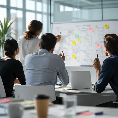 Modern Conference Room Brainstorming Team Meeting