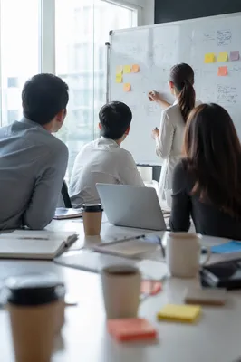 Modern Conference Room Brainstorming Team Meeting