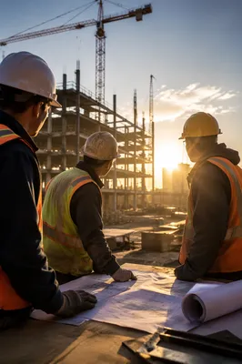 Sunrise Construction Planning Meeting on Site