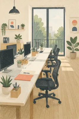 Modern Shared Coworking Office Interior