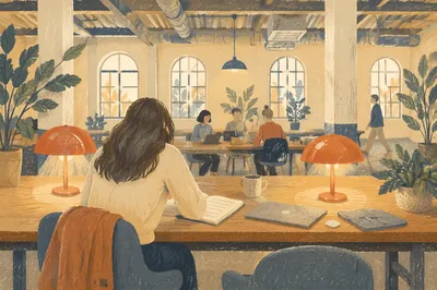 Modern Coworking Office in Industrial Loft