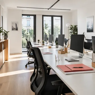 Modern Shared Coworking Office with Natural Light