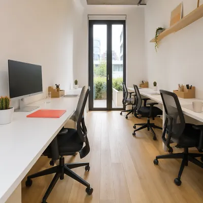 Modern Shared Coworking Office Interior