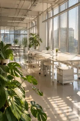 Bright Modern Coworking Office Interior