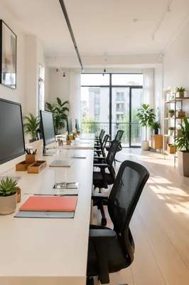 Modern Shared Coworking Office Interior