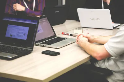 Modern Coworking Team Meeting at Shared Office
