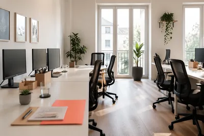 Modern Shared Coworking Office with Natural Light