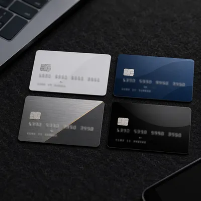 Online Payment Cards on Charcoal Felt