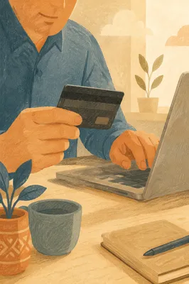 Online Credit Card Purchase at Warm Desk