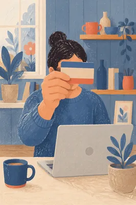 Secure Online Payment at Home Workspace