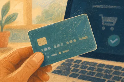 Secure Online Payment Card Closeup