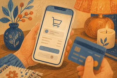 Online Checkout Payment With Smartphone and Card