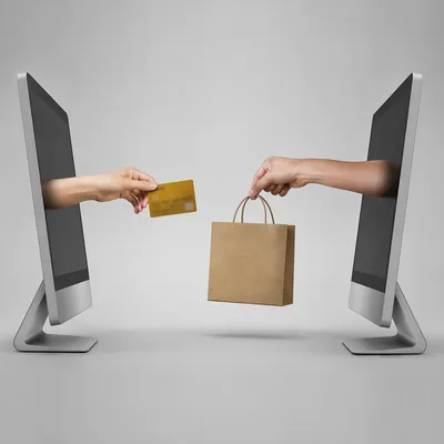 Secure Online Credit Card Purchase Concept