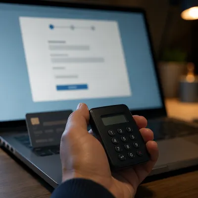 Secure Online Payment Verification Close-Up