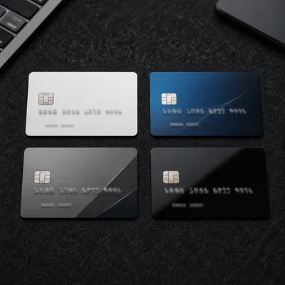 Online Payment Cards on Dark Desk