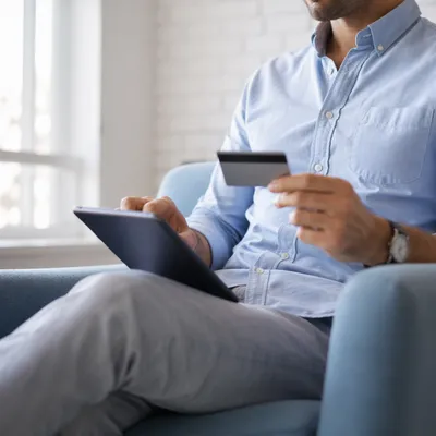 Online Credit Card Payment on Tablet