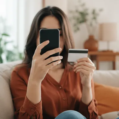 Online Credit Card Purchase at Home
