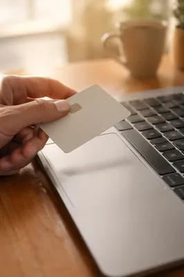 Online Credit Card Purchase Close-Up