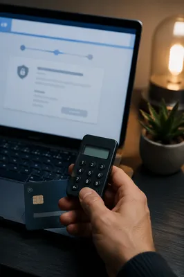 Secure Online Payment Verification Close Up